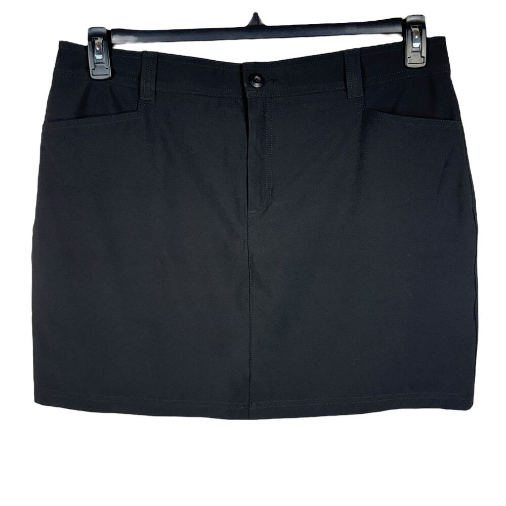 Eddie Bauer SZ 14 Skort Pockets Quick-Dry Zip-Fly Stretch Tennis Golf Black